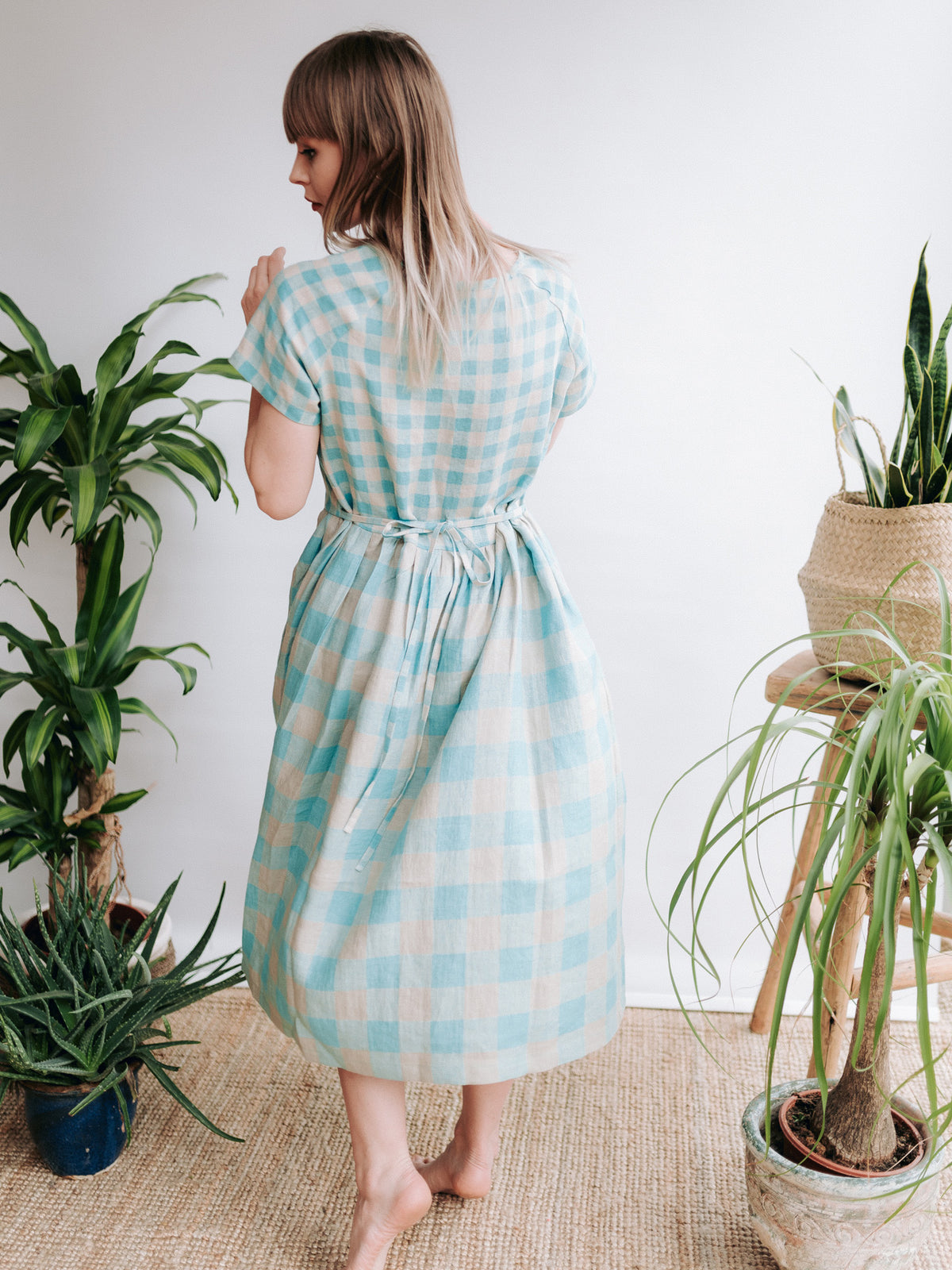 Linen Dress with Raglan Sleeves 'Lyra' - Linenbee