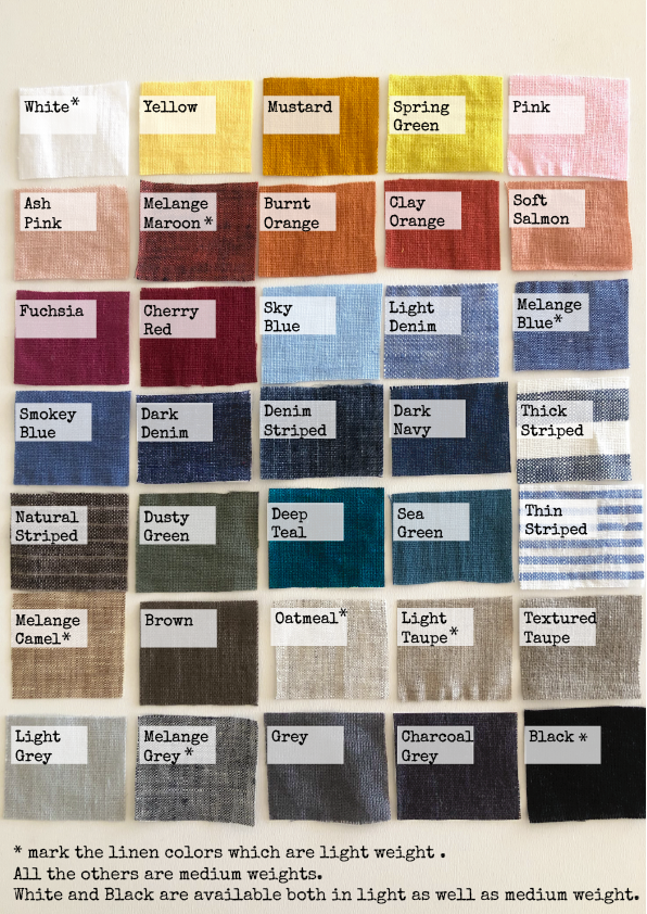Linen Fabric Samples