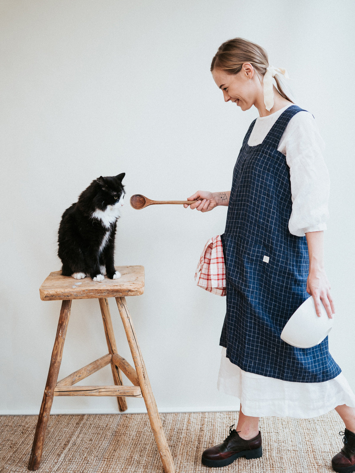 Linen Criss-cross Aprons more Colours /pinafore/no-ties -  Canada