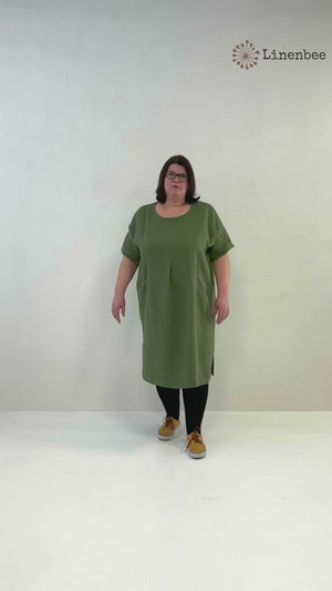 Womens Tunic 'Felicia', Plus Size Tunic Dress - Linenbee