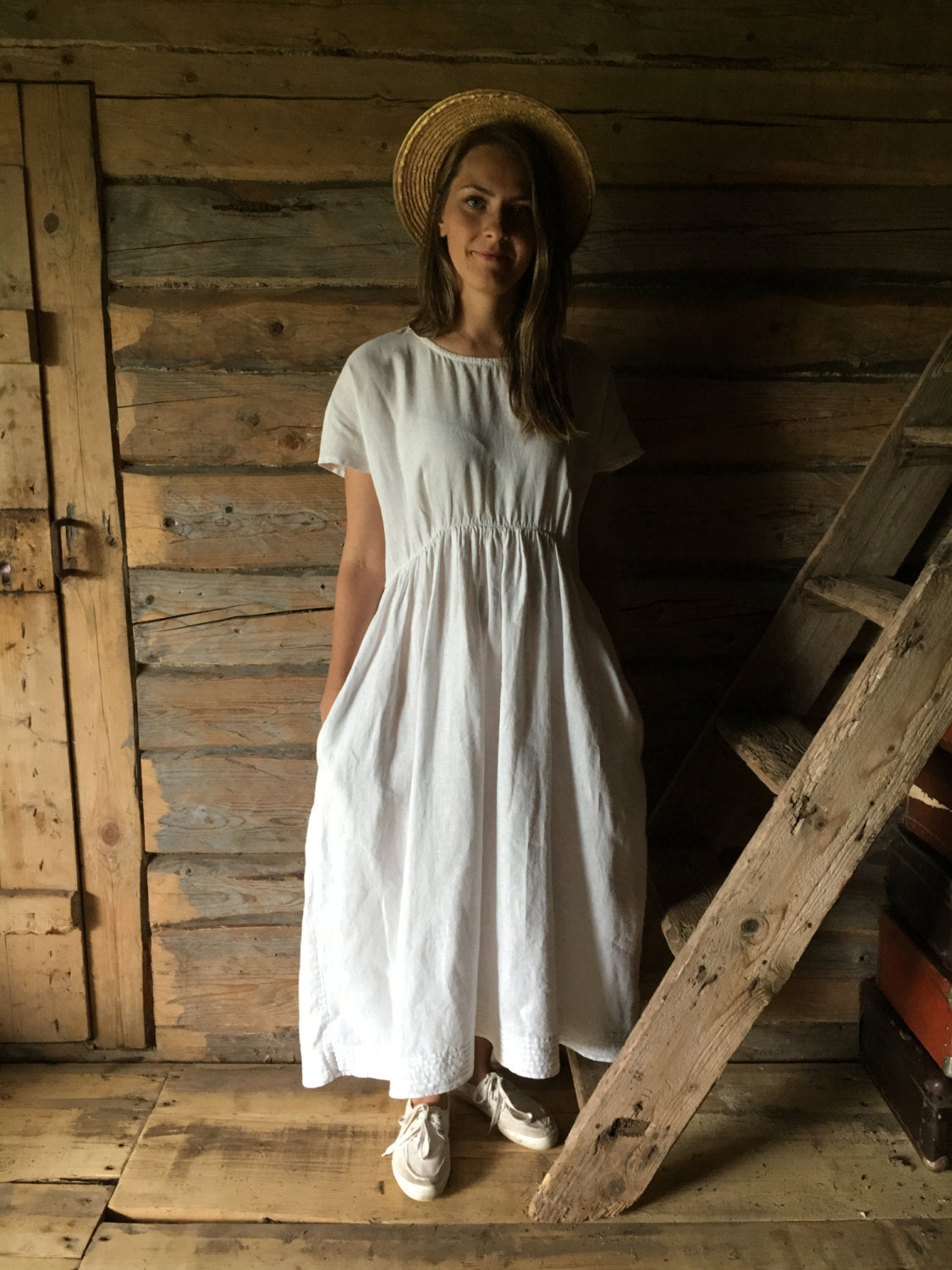 White Maxi Dress / White Dress / Plus Size Dress / Summer Dress