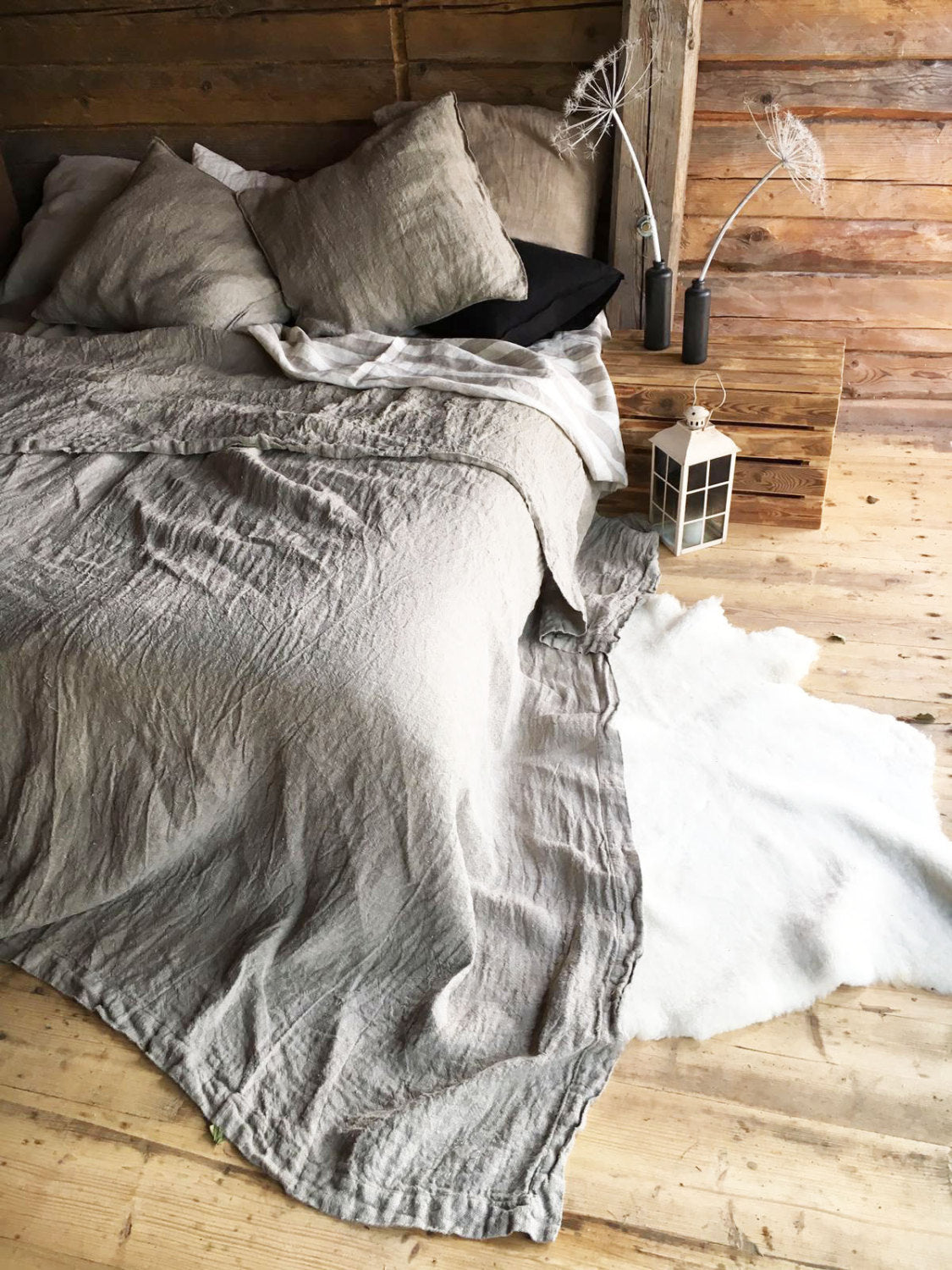 Decorative Pillowcases from Natural Rustic Linen, Countryhouse Shams -  Linenbee