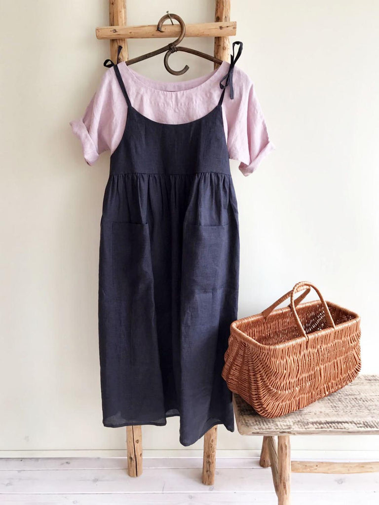 Overall dress linen online