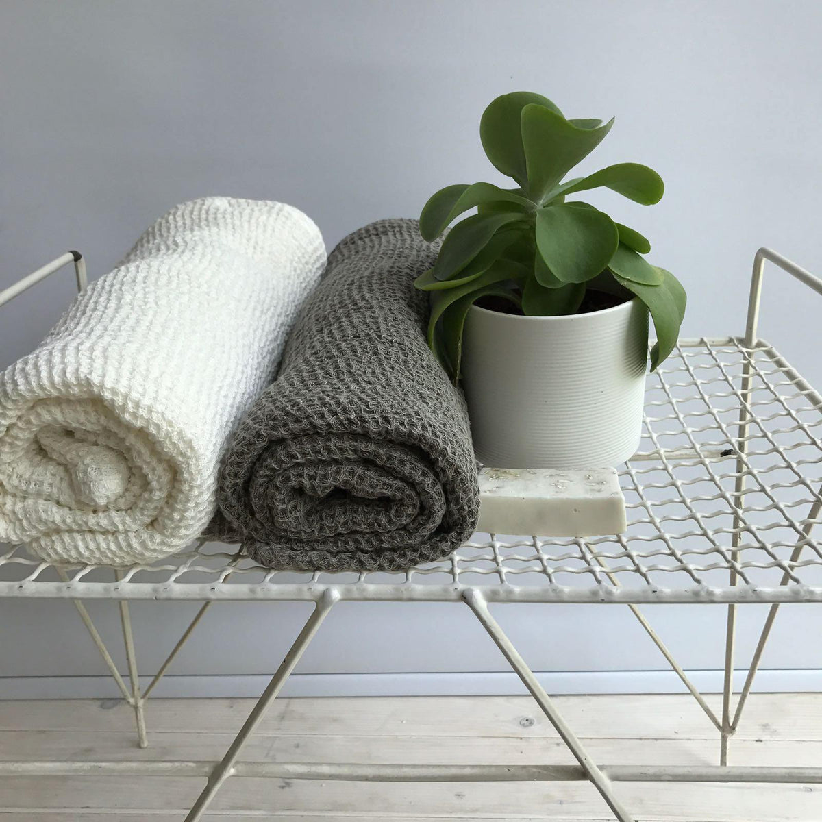 Voluminous linen bath towel, natural bath towel - Linenbee