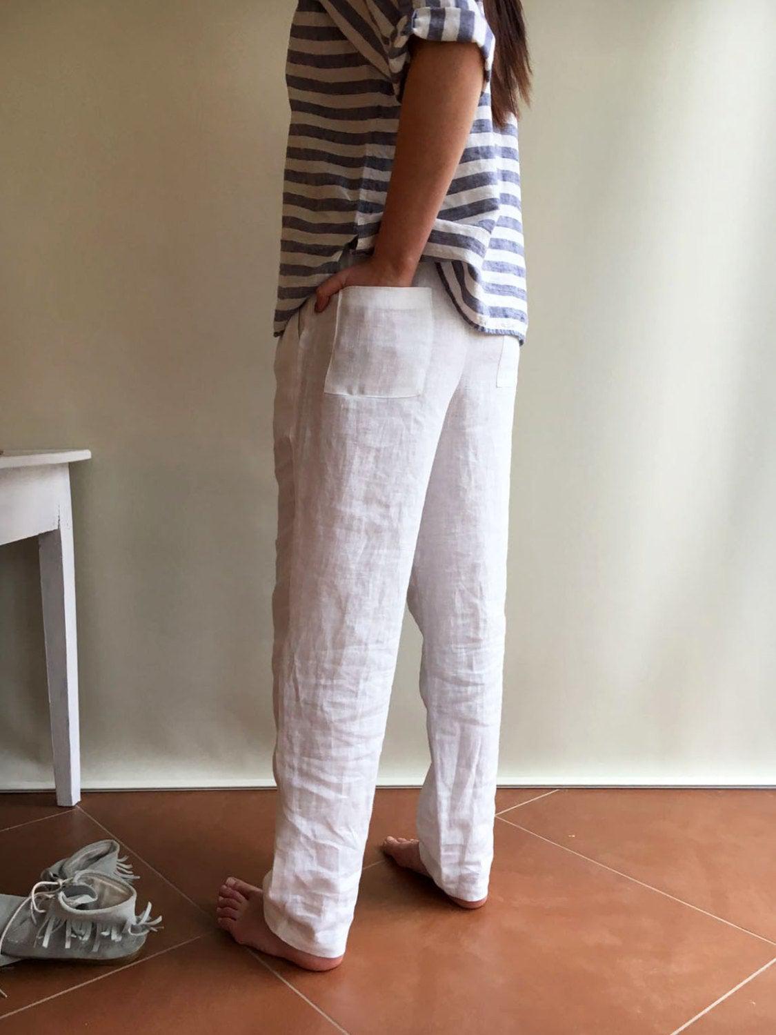 Linen Pants, Linen Trousers - Linenbee