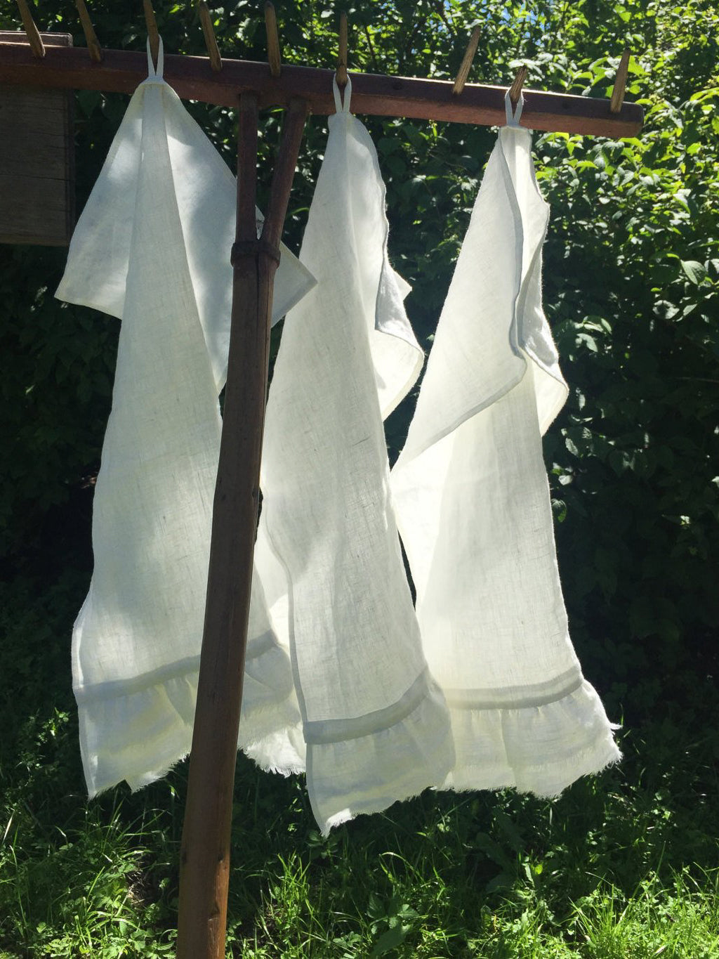 Set of four Linen tea towels, dish towels - Linenbee